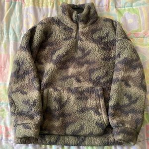 Crewneck sweater puffy Army green